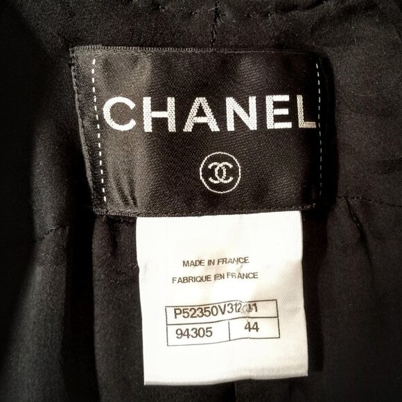 Chanel Fall 2015 Black Wool Tweed Silk Jacket - Picture 11 of 13